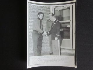 1957 Elvis Presley Welcomed Military Induction Center N.  E.  A.  Photo Rare