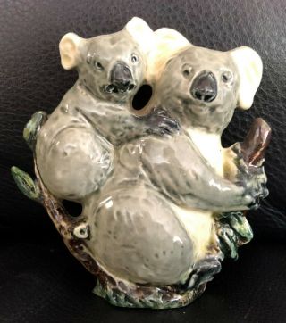 Darbyshire Australian Pottery Statue Of A " Koala & Baby " Rare In Excc