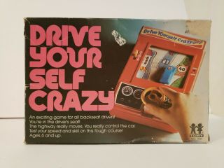 Rare Vintage 1976 Drive Your Self Crazy Racing Game By Tomy Box