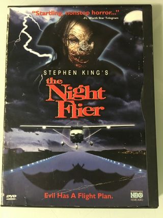 The Night Flier Dvd Rare Oop Stephen King Region 1 Snapcase Hbo Good Shape 1997
