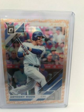 2019 Panini Optic Anthony Rizzo We The People Prizm Rare D/76 Cubs