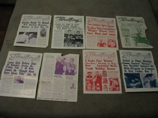 7 Diff St Louis Wrestling Club Programs/newsletters - All Rare 1960 