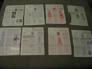 7 DIFF ST LOUIS WRESTLING CLUB PROGRAMS/NEWSLETTERS - ALL RARE 1960 ' S - HAVE ISSUES 2
