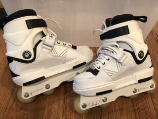 Rollerblade Trs A7 Agressive Skates Rare Size 5 Youth