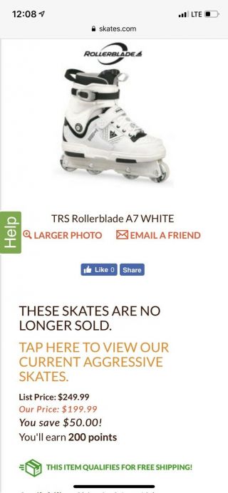 Rollerblade TRS A7 Agressive Skates RARE Size 5 Youth 3