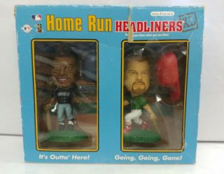 Mlb 1998 Home Run Headliners Mark Mcgwire & Ken Griffey Jr.  Bobblehead Nib Rare