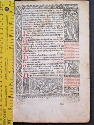 Rare Boh Leaf,  Paper.  Deco Border Scenes,  Battle,  Life Of Jesus,  Etc.  Ca.  1515