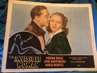 The Invisible Woman Rare Orig Vintage Lobby Card Virginia Bruce Sci Fi Horror