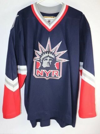 Vintage Koho York Rangers Lady Liberty 3rd Nhl Hockey Jersey Xxl Blue Rare
