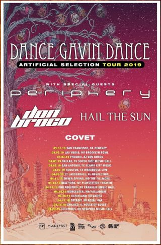 Dance Gavin Dance | Periphery Artificial Selection 2019 Tour Ltd Ed Rare Poster
