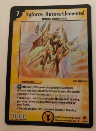 Syforce,  Aurora Elemental (15/46) Duel Masters Starter Deck Holo Card