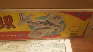 Vintage Veco " The Warrior " Model Airplane Kit 36 " Wingspan Balsa Wood Very Rare