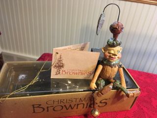 Rare Department 56 Christmas Brownies Figure Ornament Tag Palmer Cox