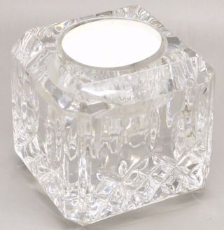 Rare Waterford Crystal Candle Votive Holder Artist Signed John Stenson 2000