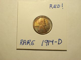 Toned 1914 - D Lincoln Cent (key) Rare Get It While You Can.