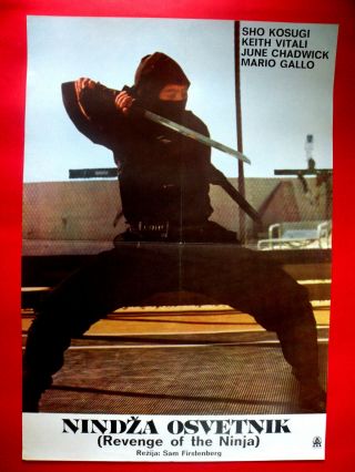 Revenge Of The Ninja 1983 Sho Koshugi Kung Fu Unique Rare Exyu Movie Poster