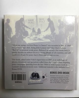 Give Peace A Chance By John Lennon & Yoko Ono (Hardcover Book & DVD) RARE 2