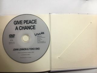Give Peace A Chance By John Lennon & Yoko Ono (Hardcover Book & DVD) RARE 3