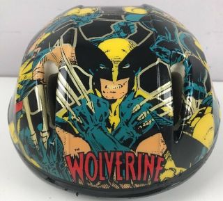 Marvel Wolverine X - Men Bike Helmet Black Youth Kids Bicycle Nell 1994 Vtg Rare