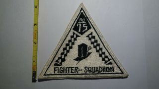 Extremely Rare " Ace Novelty " Raaf No.  75 Fighter Squadron Patch.  Rare Variant