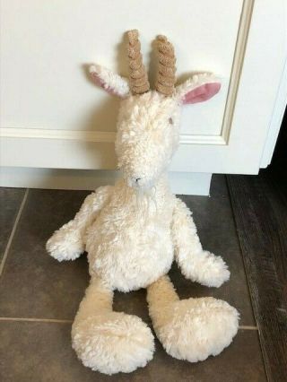 Jellycat Furryocity Billy Goat Cream Nubby Plush Stuffed Toy 16 " Rare