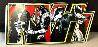 Kiss Band Logo Sticker - 10 Inch - With Faces - Full Color - Collectible - Rare