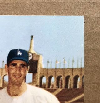 GEM RARE VTG Ungraded Card 1960 Morrell Meats Dodgers Sandy Koufax 5