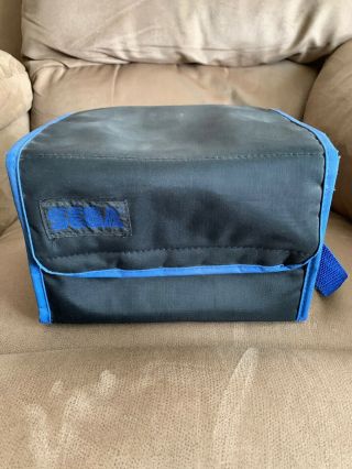 Rare Sega Genesis Carrying Case Bag Blue And Black