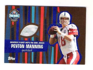 2008 Topps Peyton Manning Pro Bowl Game Worn Jersey Indianapolis Colts Rare Sp