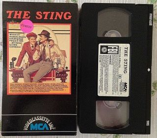 Vhs " The Sting " Very Rare Case Paul Newman Robert Redford 7 Academy Awards