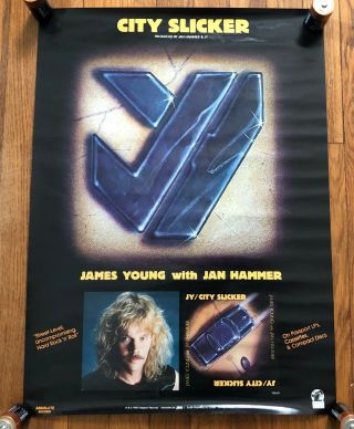 James Young (of Styx) City Slicker Rare Promo Poster 1985