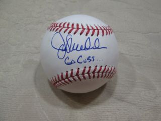 Rare Joe Maddon Auto Signed Baseball Chicago Cubs From Mlb Go Cubs