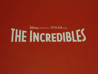 Academy Award Consideration Script 2004 The Incredibles Rare Vintage