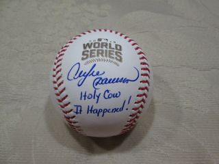 Rare Andre Dawson Auto Signed Baseball Chicago Cubs Jsa Holy Cow It Happened