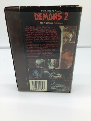 Demons 2 Betamax Beta Horror VERY RARE Lamberto Bava Dario Argento 4