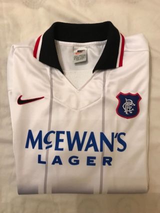 Rangers Fc 97/98 Nike Rare Long Sleeved Shirt,  Retro,  Classic Very Good Cond