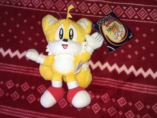 Rare 8” Classic Tails Plush Sonic Hedgehog Toy Doll 2017 Tomy Factory Stock