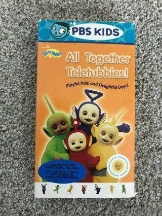 Rare Promotional All Together Teletubbies Pbs Kids Vhs Video Canada Version