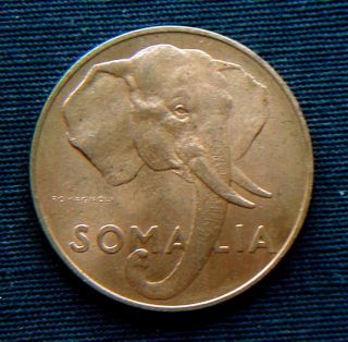 1950 Somalia Afis Italy Rare Silver Coin 10 Cent Elephant Unc