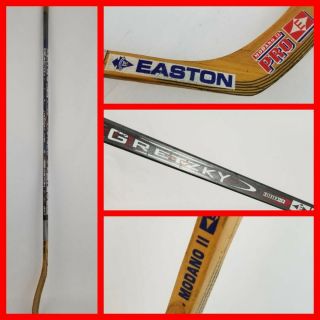 Rare Wayne Gretzky Easton Aluminum Hockey Stick Silver Tip Madano Ii Pro Right