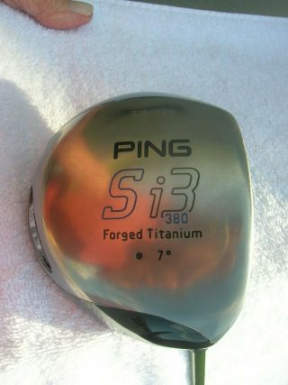 Ping Si3 380 Titanium 7 Degree Driver Rh Black Dot Graphite Shaft Rare Golf