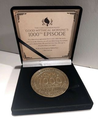Rare Good Mythical Morning 1000th Episode Commemorative Coin W Case