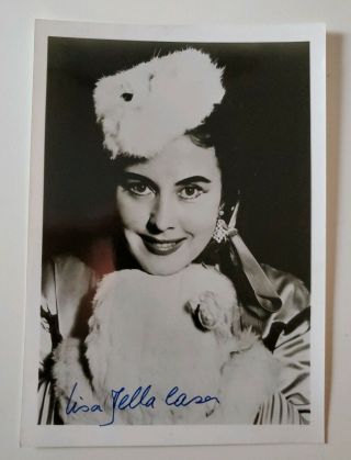 Lisa Della Casa Rare Signed Vintage 5x7 Photo,  Swiss Opera Soprano