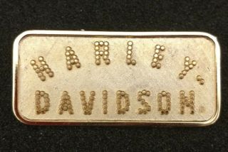 Rare Harley - Davidson Pin 24 Kt Gold Plate Pin Limited Edition Made In The Usa