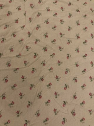 Vintage Laura Ashley Shabby Chic Tiny Rose Bud Cotton Sheet Set Rare Full 6