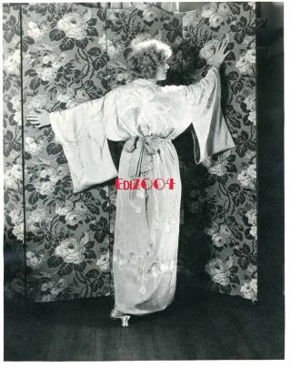 Mary Miles Minter Vintage Photo Rare Japanese Silk Kimono Very Rare 20s
