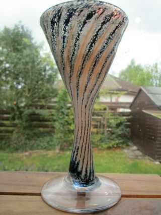 Rare Unusual Signed Peter Layton Signed British Studio/art Glass Goblet