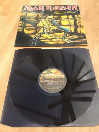 Iron Maiden - Piece Of Mind - Rare Ex Uk Vinyl Lp Record