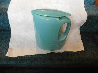 Rare Vintage Hall Westinghouse Hercules Covered Pitcher In Teal