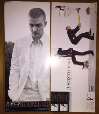 Justin Timberlake Future Sex Love Sounds Ultra Rare 2006 Promo Poster 2 Sided